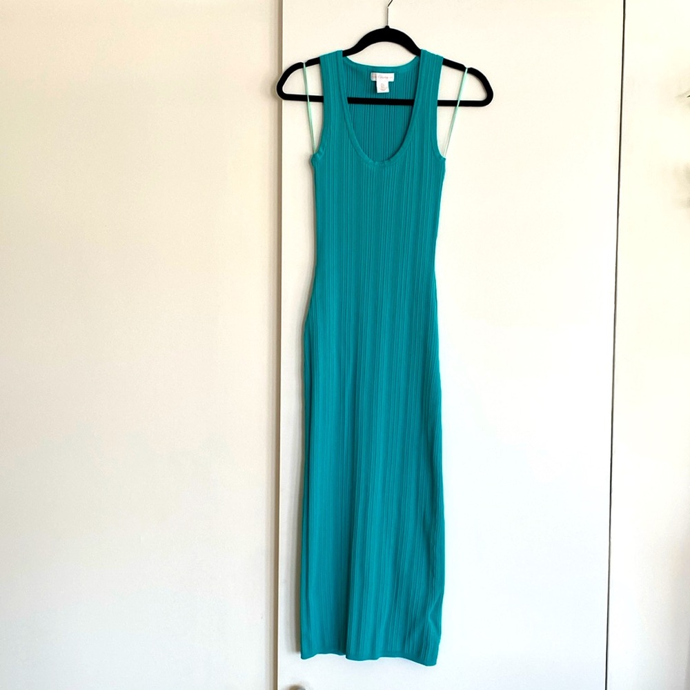Teal Knit Maxi Dress